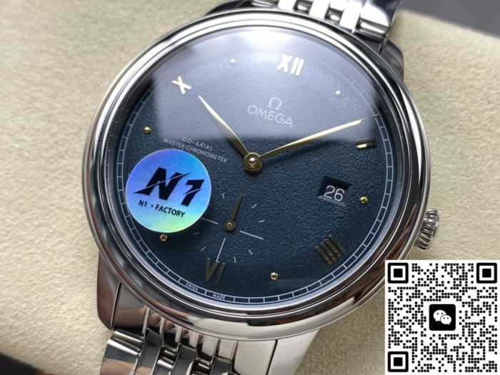 Replica Omega De Ville 434.10.41.20.10.001 N1 Factory Silver strap - Image 5