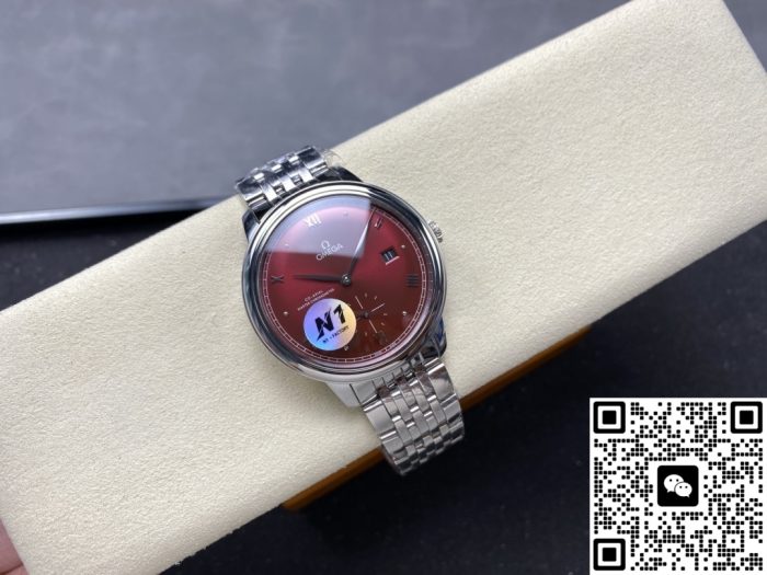 Replica Omega De Ville 434.10.41.20.11.001 N1 Factory Burgundy red dial - Image 4