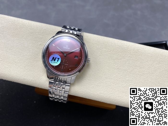 Replica Omega De Ville 434.10.41.20.11.001 N1 Factory Burgundy red dial - Image 7