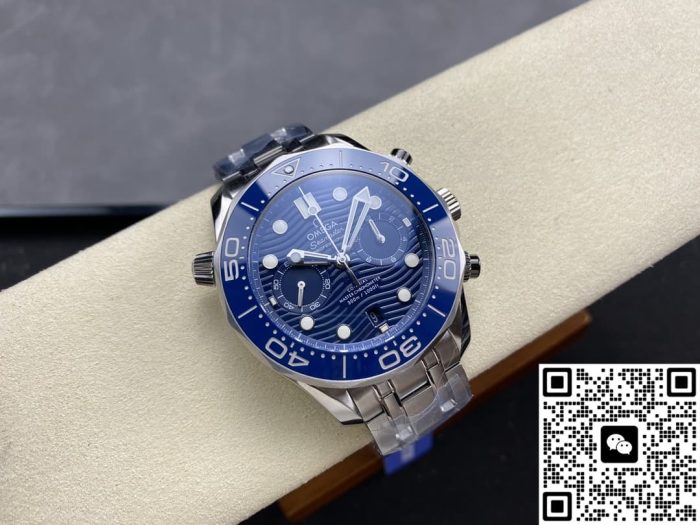 Replica Omega Seamaster 210.30.44.51.03.001 N1 Factory Blue ceramic dial - Image 5